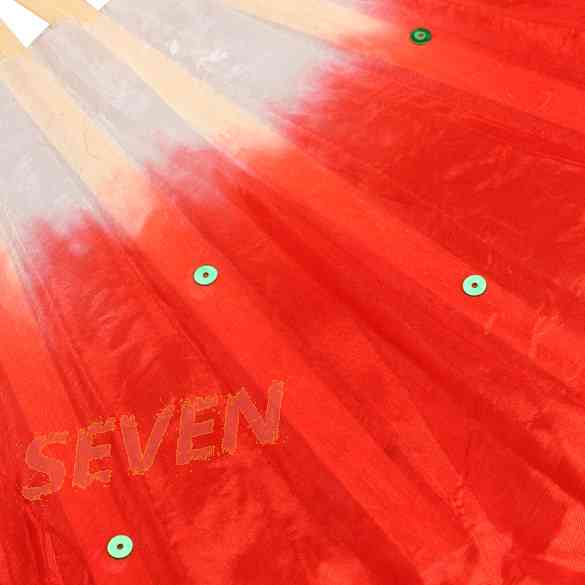Quạt Múa Bụng Ngắn Bằng Tre Lụa Nhiều Màu Nghệ Thuật Dân Gian Trung Hoa