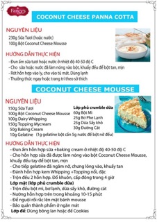 BỘT BÁNH MOUSSE PHÔ MAI DỪA 1KG ( hàng Fancy's )