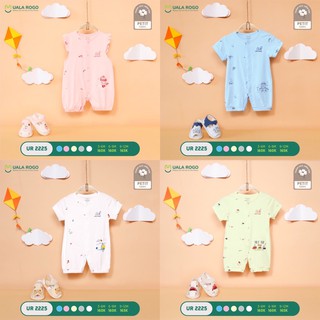 Bộ Body cộc mặc mùa hè cho bé trai và bé gái từ 3 đến 12 tháng chính hãng Uala Rogo chất liệu petit UR2225