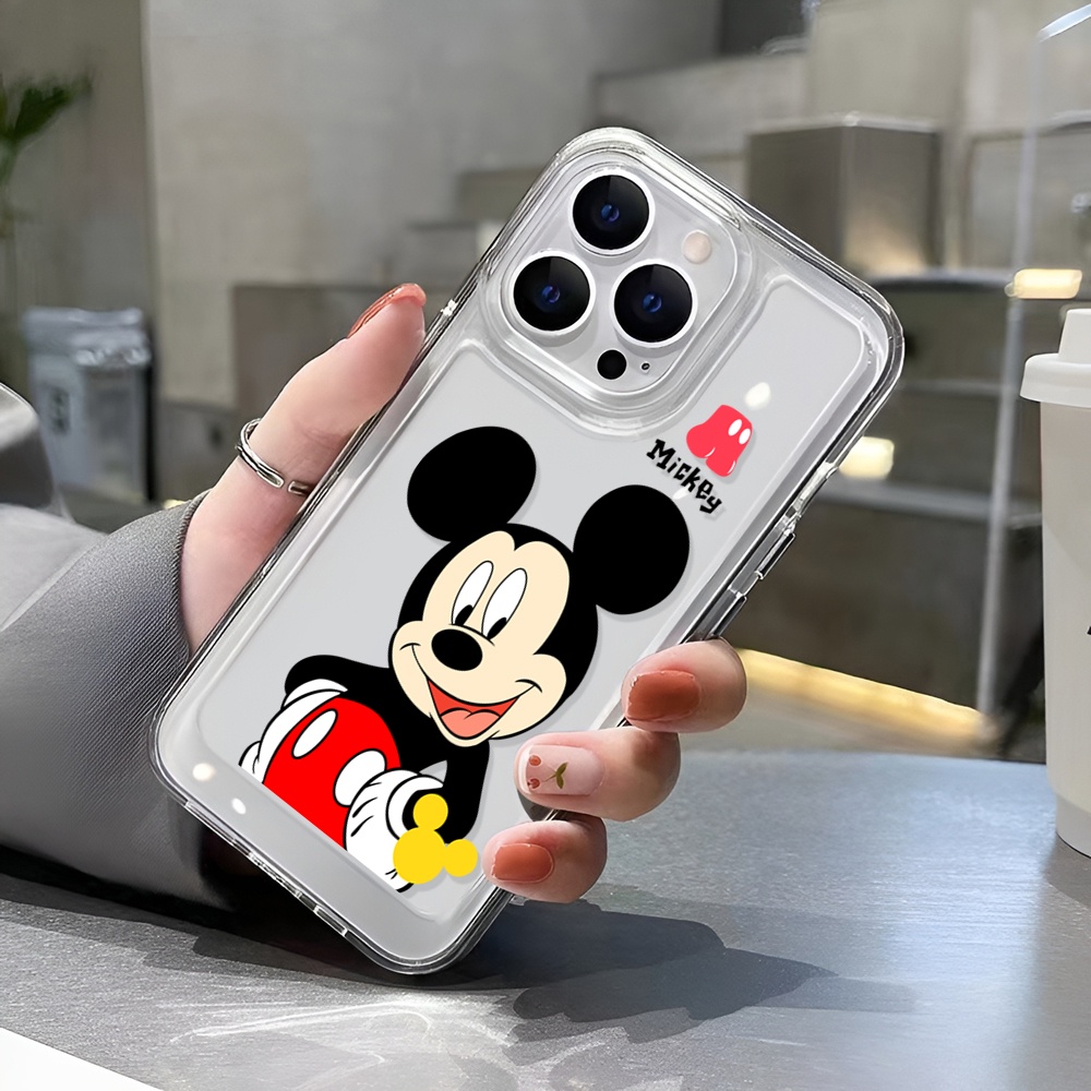Ốp Điện Thoại Trong Suốt Hình Mickey Cho iphone 14 Plus 11 13promax 12 7Plus X XS Max 7 8 SE 2020