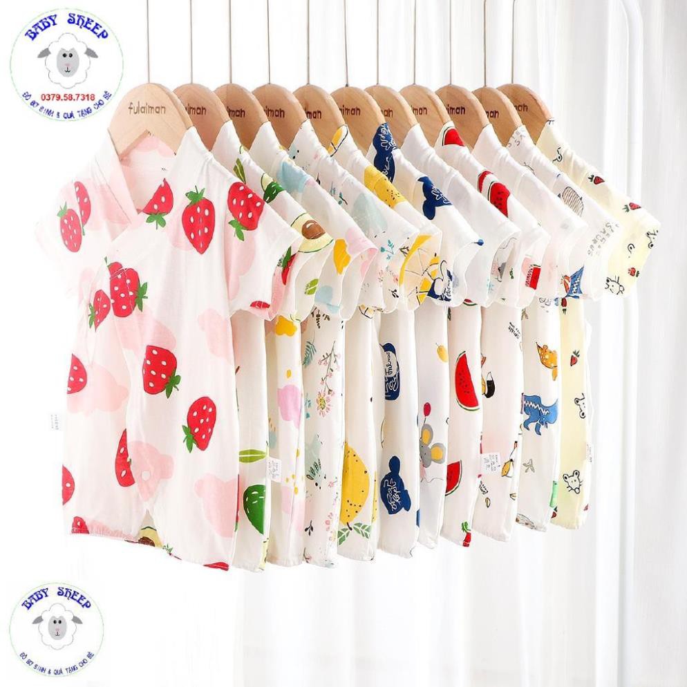 Body cotton cao cấp phong cách kimono xinh xắn cho trẻ sơ sinh- Hàng loại 1 Xuất Hàn