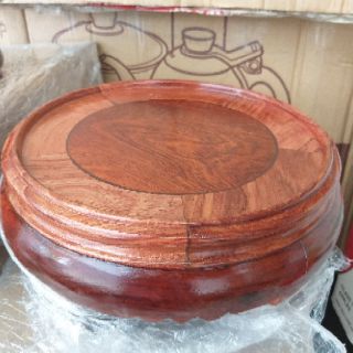 Đế bát nhang gỗ Hương mặt 20cm x cao 6cm