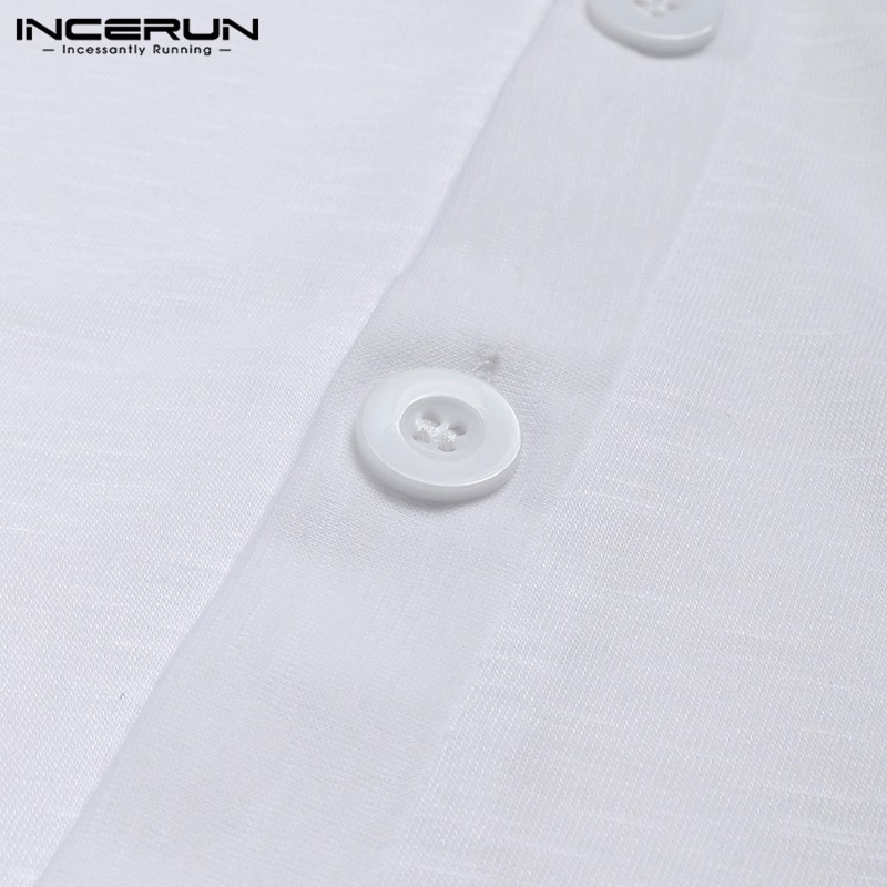 Áo Cardigan INCERUN Vải Mỏng Tay Dài Cổ Chữ V Phối Nút Gài Cho Nam | BigBuy360 - bigbuy360.vn