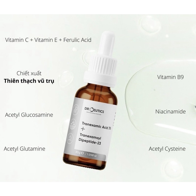 Tinh Chất Làm Mờ Nám Sáng Da Giảm Đỏ DrCeutics Tranexamic 3%