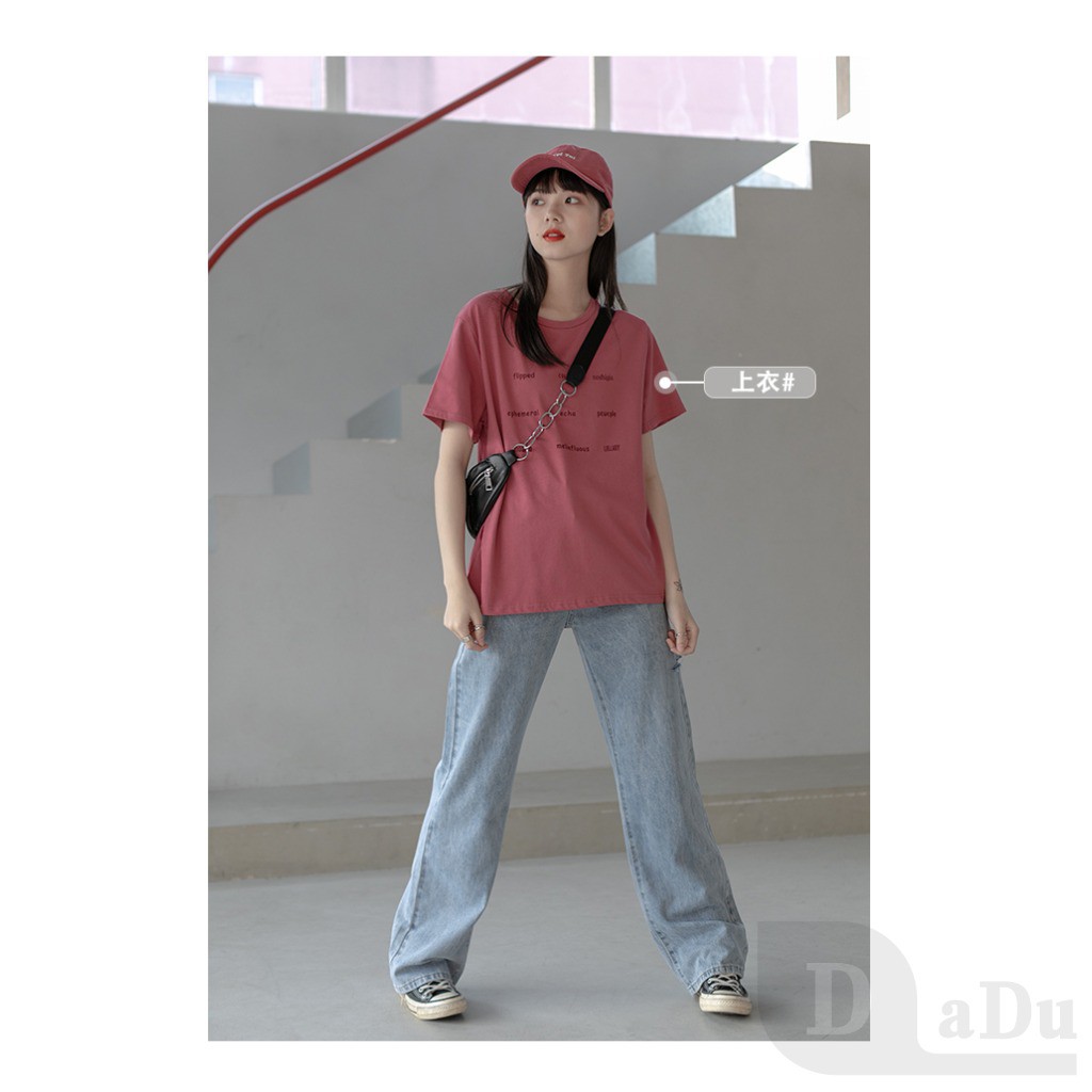 Quần Jeans Dài Rách Gối Thời Trang Dành Cho Nữ