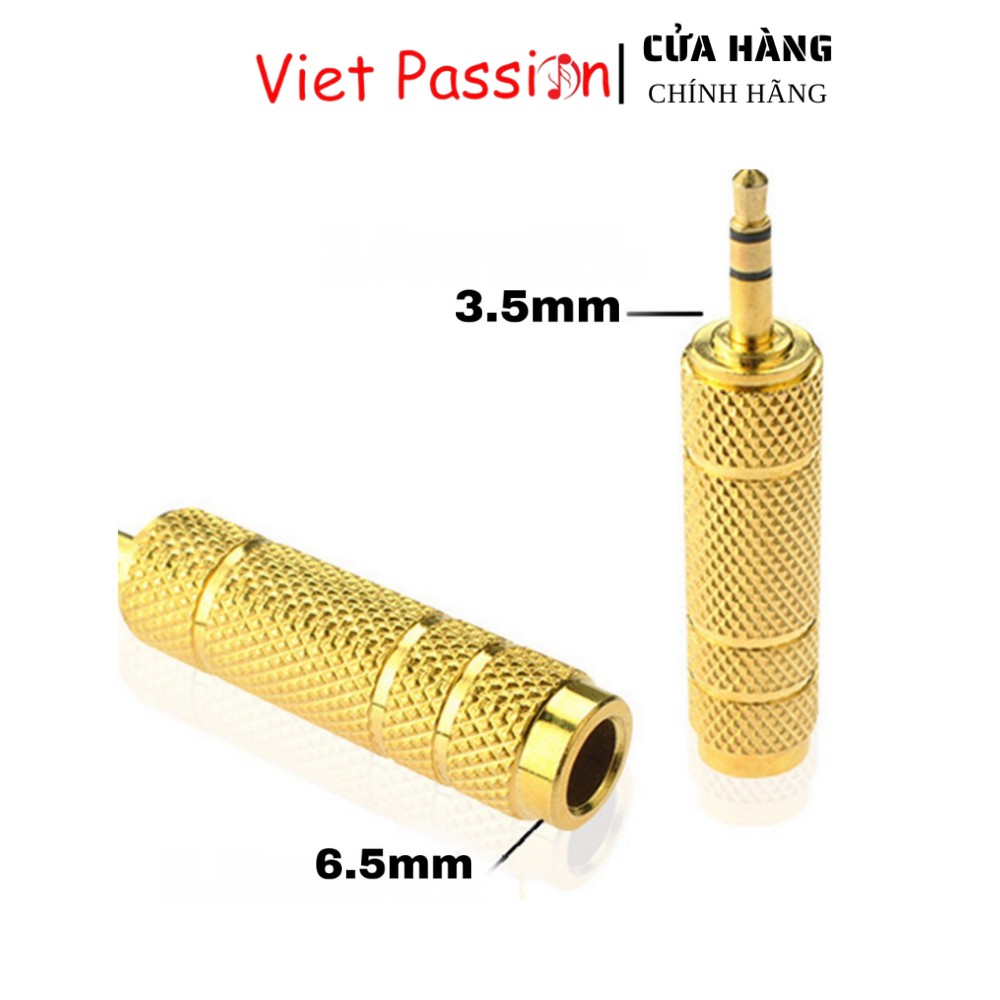 Jack chuyển đổi tín hiệu từ 3,5mm ra 6,5mm hoặc 6,5mm ra 3,5mm chất liệu nhựa Viet Passion