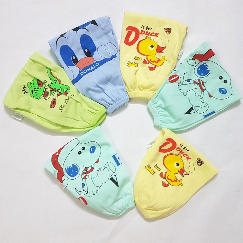 Quần Dài Sơ Sinh 100% Cotton Cho Bé In Hình Thú Đáng Yêu - Loại Tốt