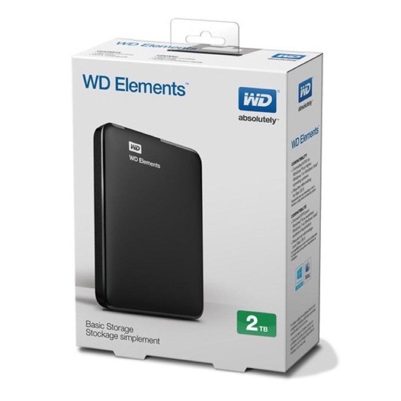 Ổ cứng di động HDD Box WD ELEMENTS 500GB/1000GB 2.5” USB 3.0. Hộp đựng ổ cứng 3.0 WD đọc tốc độ cao.