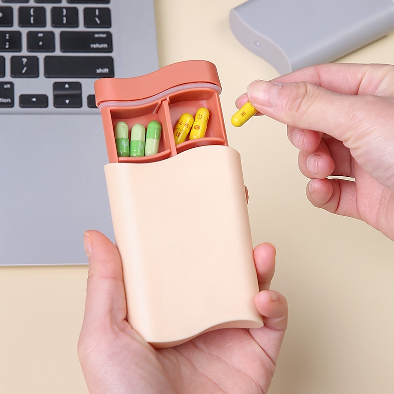 Hộp Đựng Thuốc Nhỏ 6 Ngăn Bằng Nhựa Chống Rò Rỉ Chống Bụi Tiện Dụng