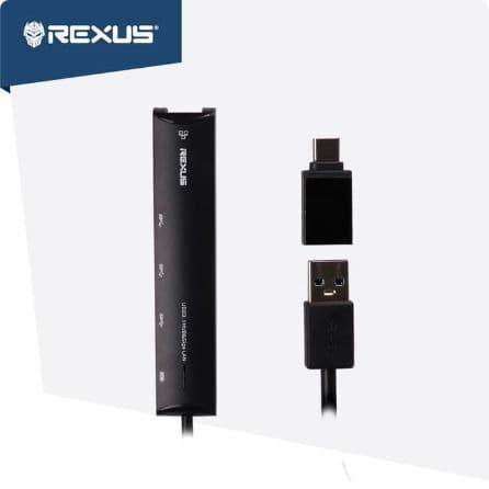 Bộ Hub Usb 3.1 H345 4 Cổng + Lan Rj45 Gigabit Type C - Rxh-345