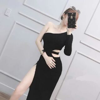 Đầm lệch vai hở eo sexy