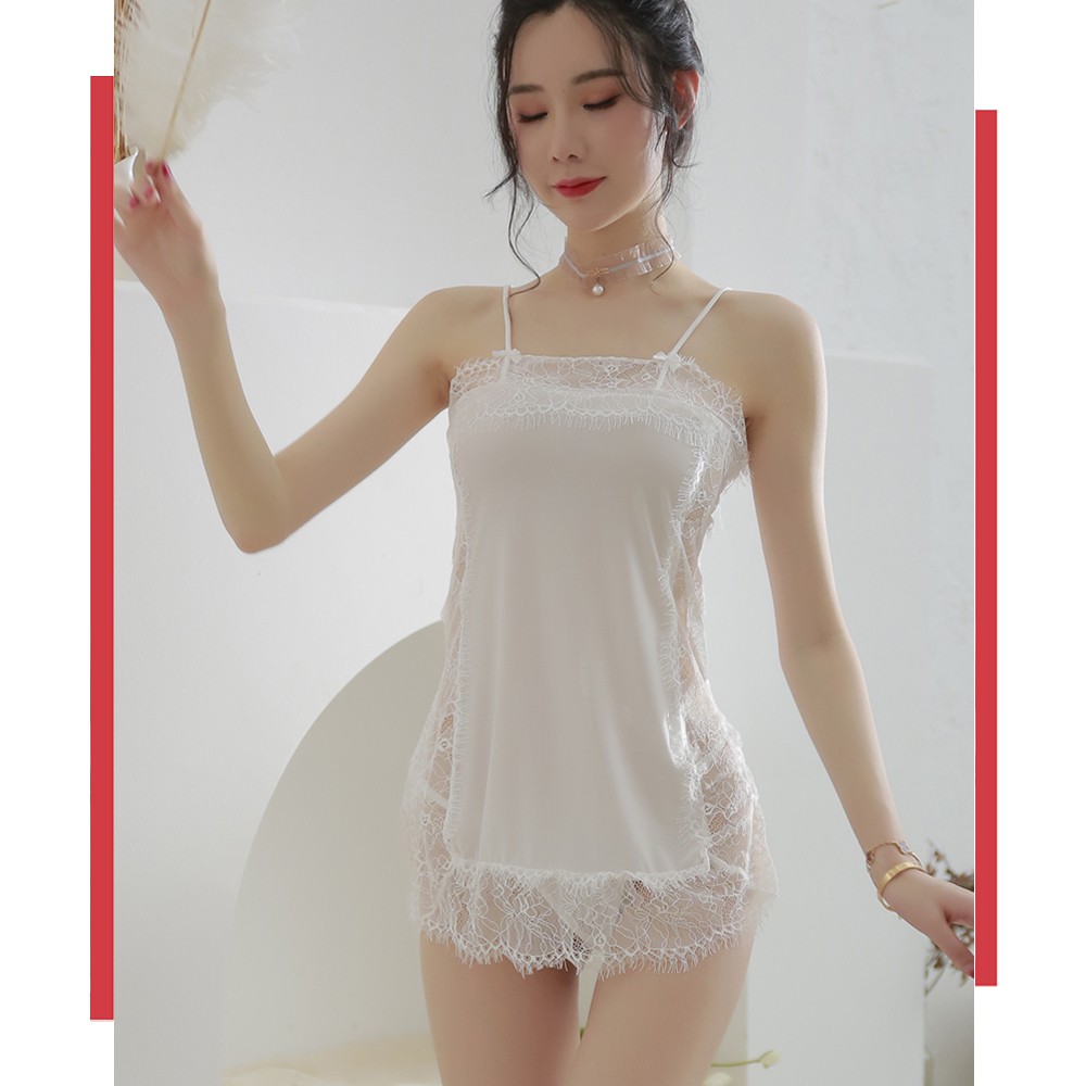 Váy ngủ lụa nữ hai dây Sexy Lylylorem SX073