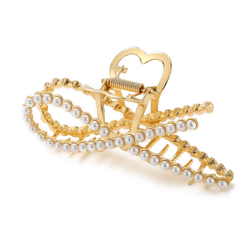 Kẹp tóc đính ngọc trai nhân tạo thời trang cho nữ