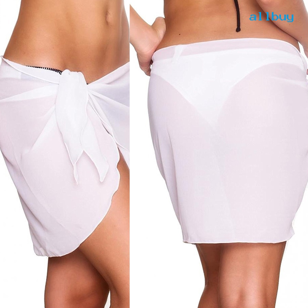 Váy phủ đồ bikini màu trơn đơn giản khô nhanh kiểu gợn sóng gợi cảm nhiều kiểu dáng