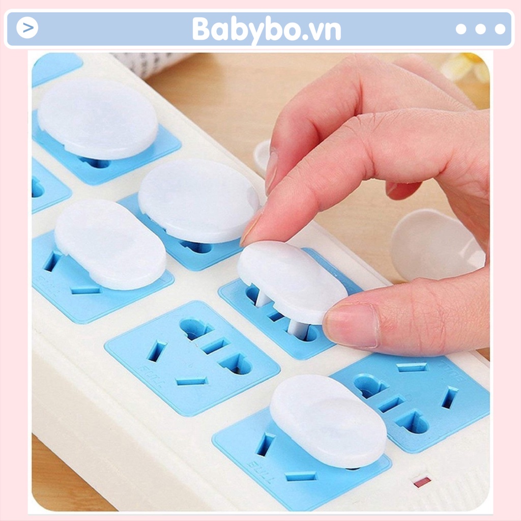 Nút bịt ổ điện 2 chấu ngăn ngừa bé nghịch ổ điện, bảo vệ an toàn cho bé