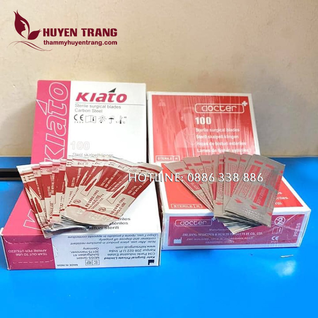 Dao Lấy Mụn - Dao Mổ Y Tế - Dụng Cụ Y Tế (hộp 100c) - Thẩm Mỹ Huyền Trang NANOCEE