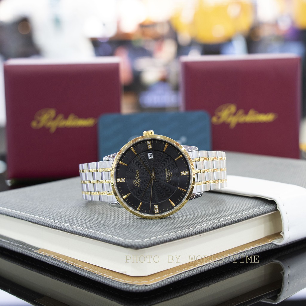 Đồng hồ nam Pafolina 5019M dây thép không gỉ , Mặt kính sapphire chống xước , Chống nước 5atm , Bảo hành lên đến 3 năm