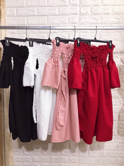 Video_Đầm trễ vai công chúa nhún body ngực | BigBuy360 - bigbuy360.vn