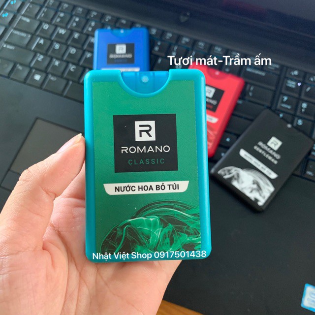 [Hàng quà tặng] Nước Hoa Bỏ Túi Romano (18ml)