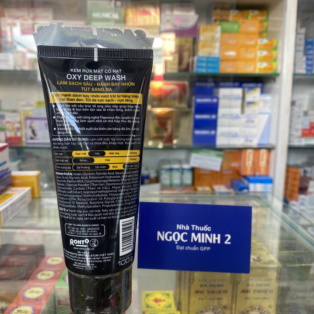 ✅ [Chính Hãng] Kem rửa mặt có hạt oxy deep wash làm sạch sâu, đánh bay nhờn, tút sáng da