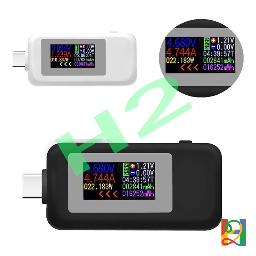 USB tester / kiểm tra đo dòng điện, điện áp type C màn hình đơn sắc KEWEISI KWS-1802C Quick Charge 3.0