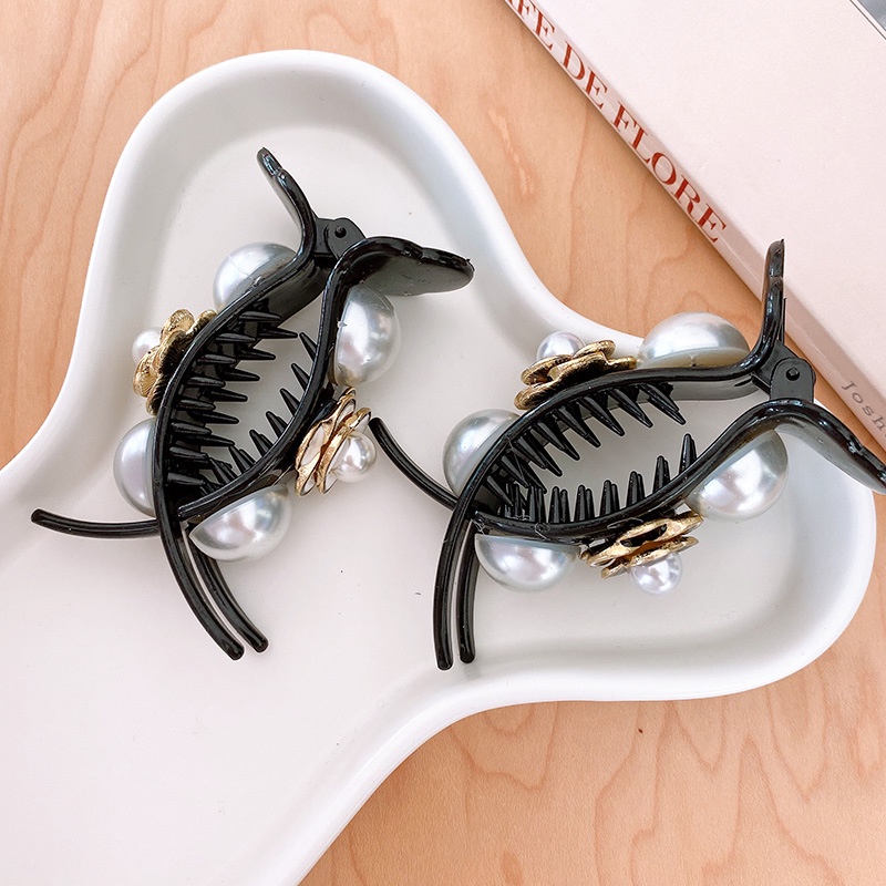 Kẹp Tóc Đính Hoa Trà Và Ngọc Trai Nhân Tạo Phong Cách Retro 2022