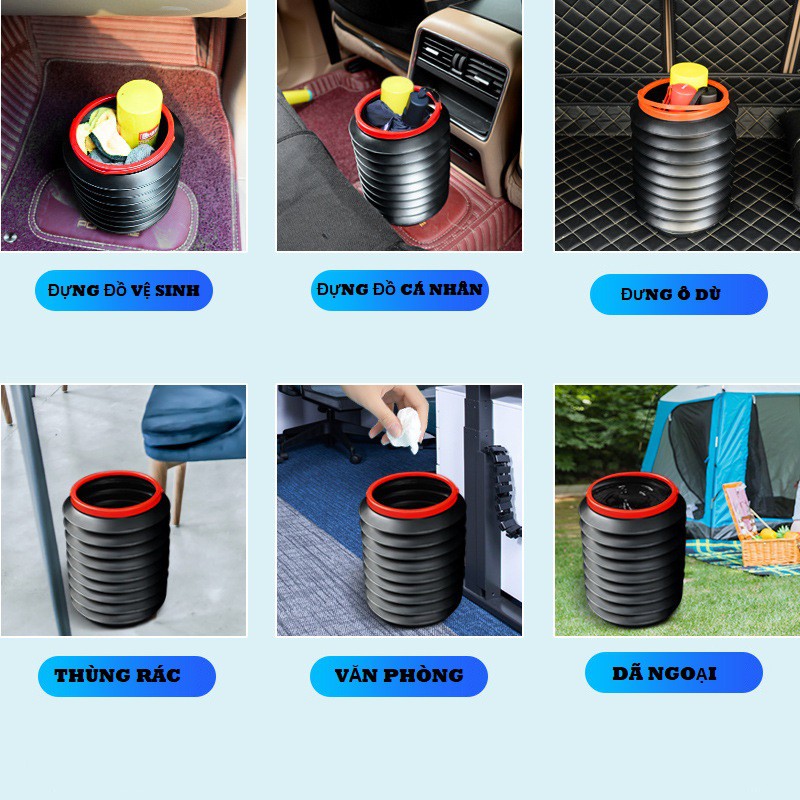 Thùng đựng đồ ô tôGIADUNGTONGKHO1Thùng lò so 40l xe hơi, đa năng có thể gấp gọn -dung tích 40L