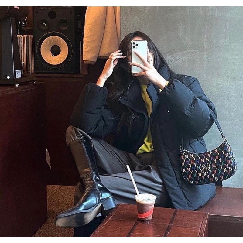 (Tqxk 1:1) Túi kẹp nách T//Q//X//K đen logo nhiều màu