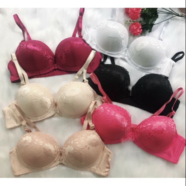 (Hình thật) Áo ngực ren cài trước quả tròn mút 3 phân nâng ngực tạo khe siêu đẹp