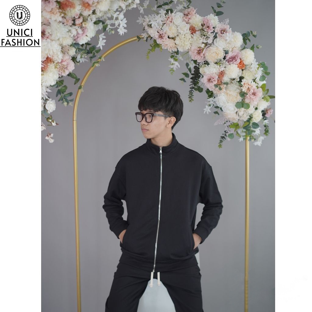 Bộ Nỉ Nam UNICI Bộ nỉ có khóa kéo thời trang cao cấp chất nỉ dày dặn form rộng phù hợp cho cả nam và nữ BNK234