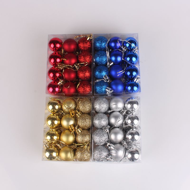 24 quả châu 3cm trang trí cây thông Noel