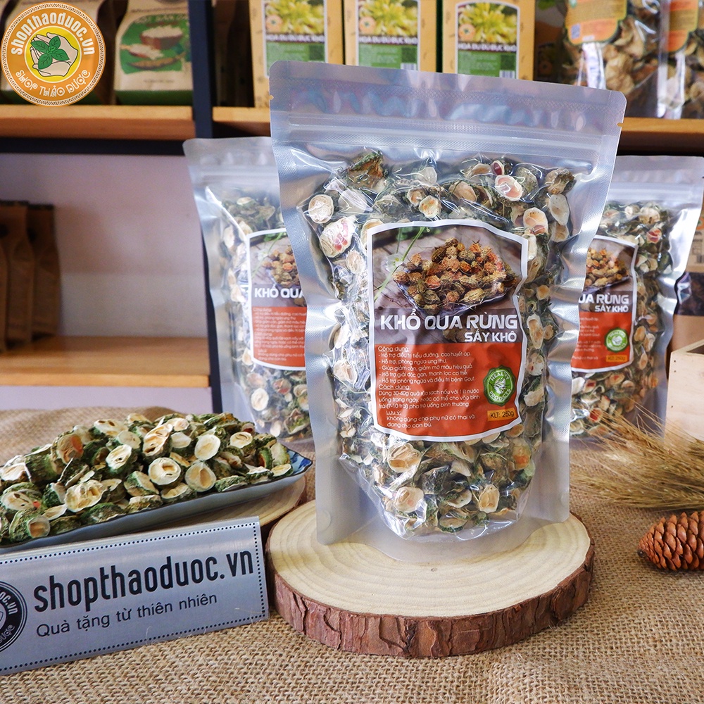 Combo 2 gói khổ qua rừng thái lát shop thảo dược  - Mướp đắng rừng thái lát sấy khô hút chân không