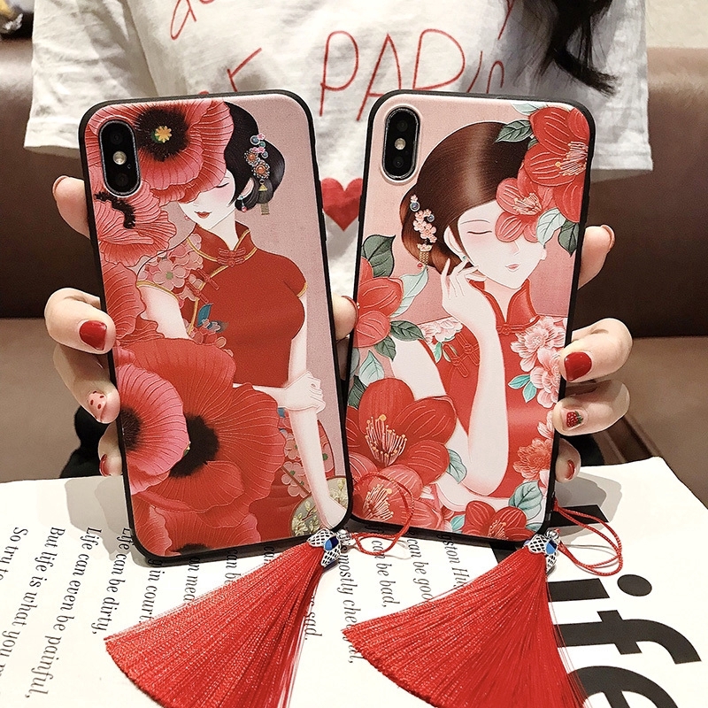 Ốp lưng hình cô gái Trung Hoa nhiều mẫu mã cho điện thoại iPhone 6 6S 7 8 Plus X XS Max Xr 11 Pro Max