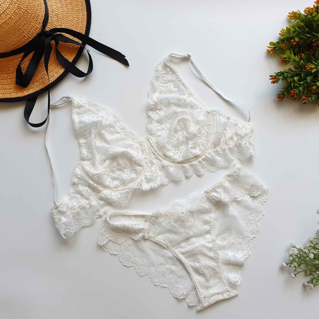 Set Bralette ren sexy hàng thiết kế, có gọng, mút lót N13 | BigBuy360 - bigbuy360.vn