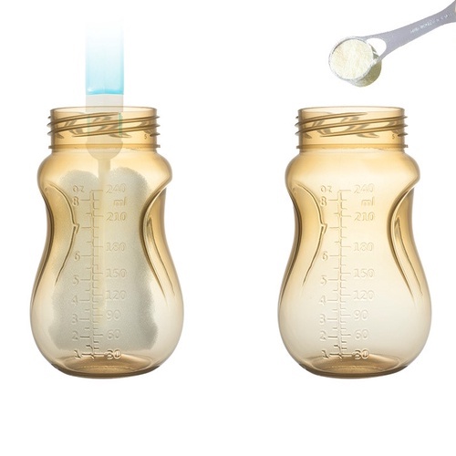[Vừa máy Avent, Spectra] Bình trữ sữa, đựng sữa mẹ cổ rộng 240ml/330ml nhựa an toàn Yanling có thể gắn thêm núm ti