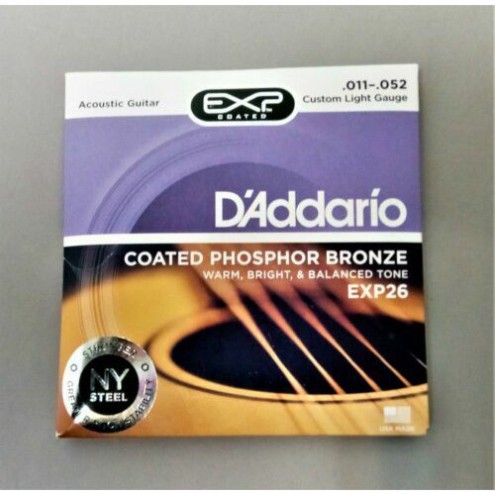 Dây Đàn Guitar Acoustic D'Addario EXP 26 [Size 11] - Tặng kèm Pick gảy