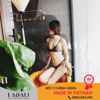 [HÀNG THIẾT KẾ LALUNA] Áo ngực ren gợi cảm không gọng, đệm mút mỏng có thể tháo rời cao cấp - A549 Nâu