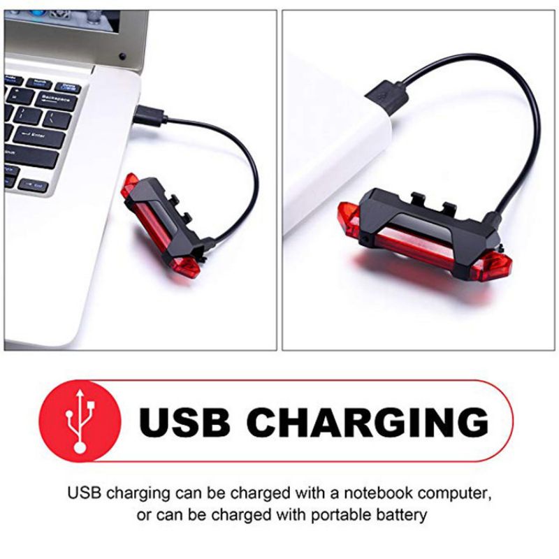 Đèn Led Hậu Xe Đạp - 4 Chế Độ Sáng, 12h sáng nháy