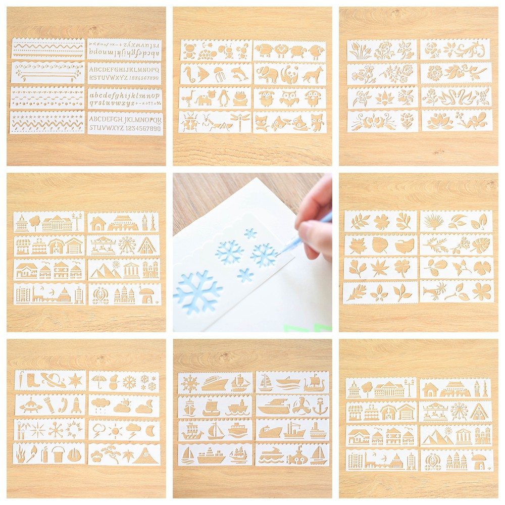 Bộ 8 khuôn cắt in nổi dùng cho trang trí thiệp