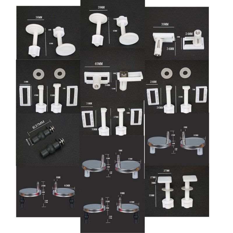 Set 2 Ốc Vít Cố Định Bản Lề Nắp Bồn Cầu Chuyên Dụng