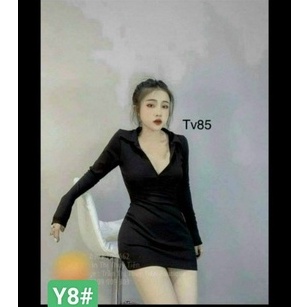 Đầm body tay dài kiểu cổ bẻ hot