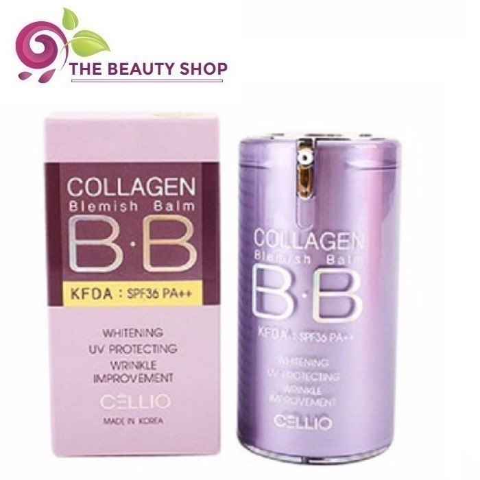 Kem nền BB Cellio Collagen SPF40 giúp trắng da và ngăn ngừa lão hóa 40ml - Màu 21