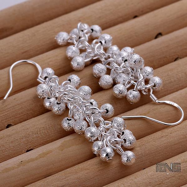 (MớI) Bông Tai Mạ BạC 925 HìNh ChùM Nho Xinh XắN