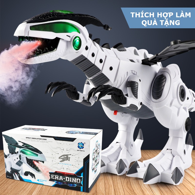 Khủng Long Robot Có Hiệu Ứng Phun Lửa Và Nước Kích Thước Lớn - Đồ Chơi Giải Trí Cho Trẻ Em