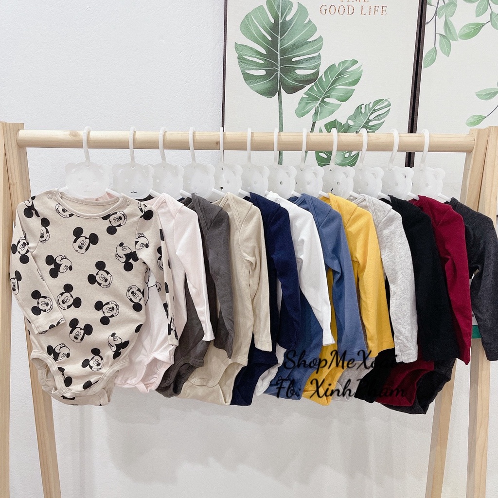 BODYSUIT HM DÀI TAY  [SIZE 1-2M 3-4,5kg] SƠ SINH/ NEWBORN XUẤT DƯ XIN CHO BÉ TRAI/BÉ GÁI