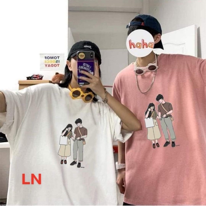 Áo phông đôi bạn đứng TH6