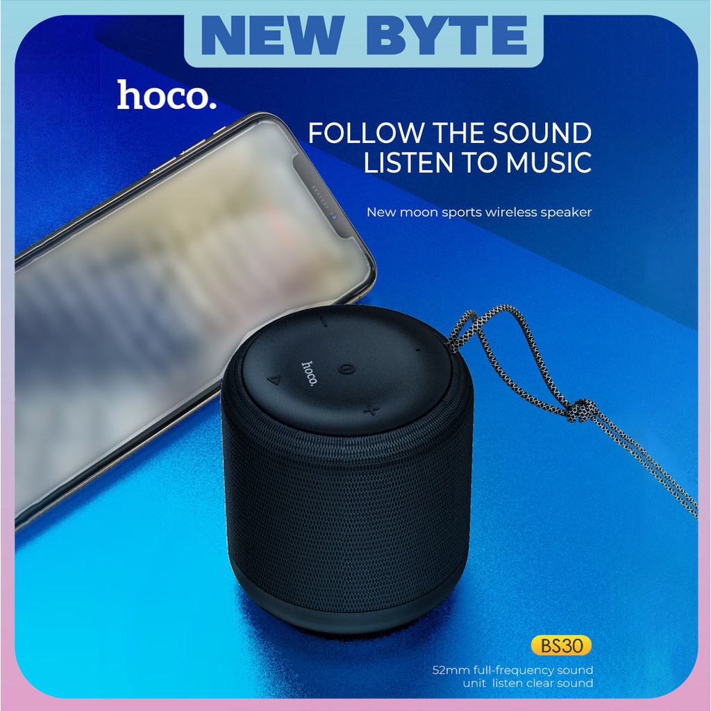Loa bluetooth HOCO BS30 móc treo cầm tay tiện lợi và khe cắm thẻ nhớ, loa nghe nhạc bluetooth mini xách tay cổng USB