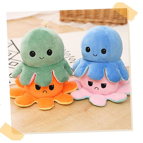 Thú Nhồi Bông Hình Bạch Tuộc Hai Mặt Lật Làm Quà Tặng Cho Bạn Trai / Bạn Gái
