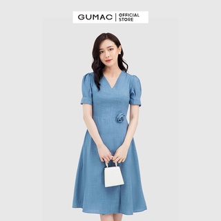Đầm cổ V tà đắp DA1109 GUMAC