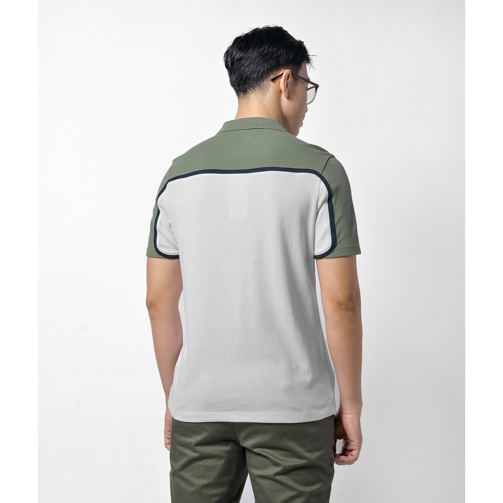 Áo Polo Nam Cvc Tay Ngắn Phối Màu Form Fitted - Routine 10F20POL009